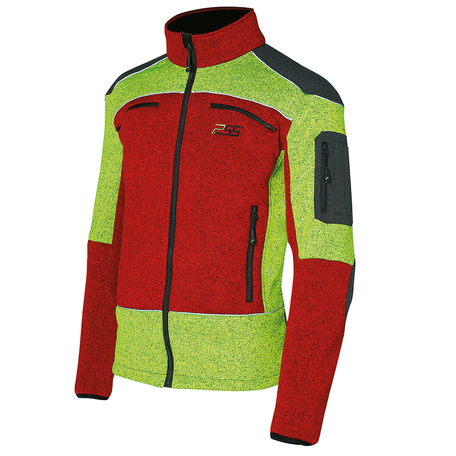  P.SS gebreide jas X-treme Arctic (rood/geel) - Jachtjassen