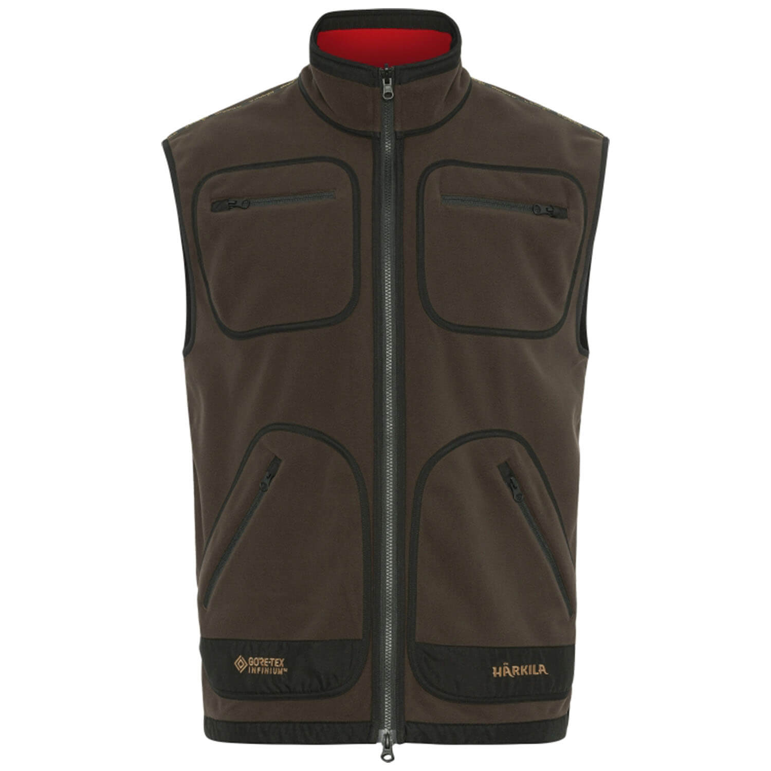  Härkila Kamko fleece vest (bruin/rood)